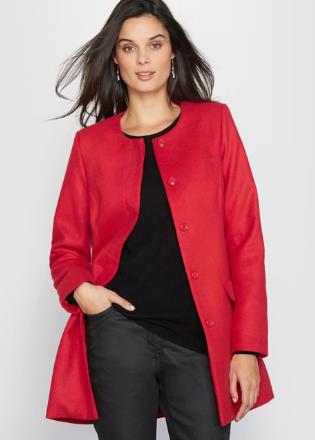 Пальто короткое красный Anne Weyburn купить в интернет-магазине La Redoute 
