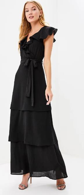 2018-12-10 16-43-21 Платье LOST INK Ruffle Neck Tiered Maxi Dress купить за 4 999 руб LO019EWCCQG1 в интернет-магазине Lamo
