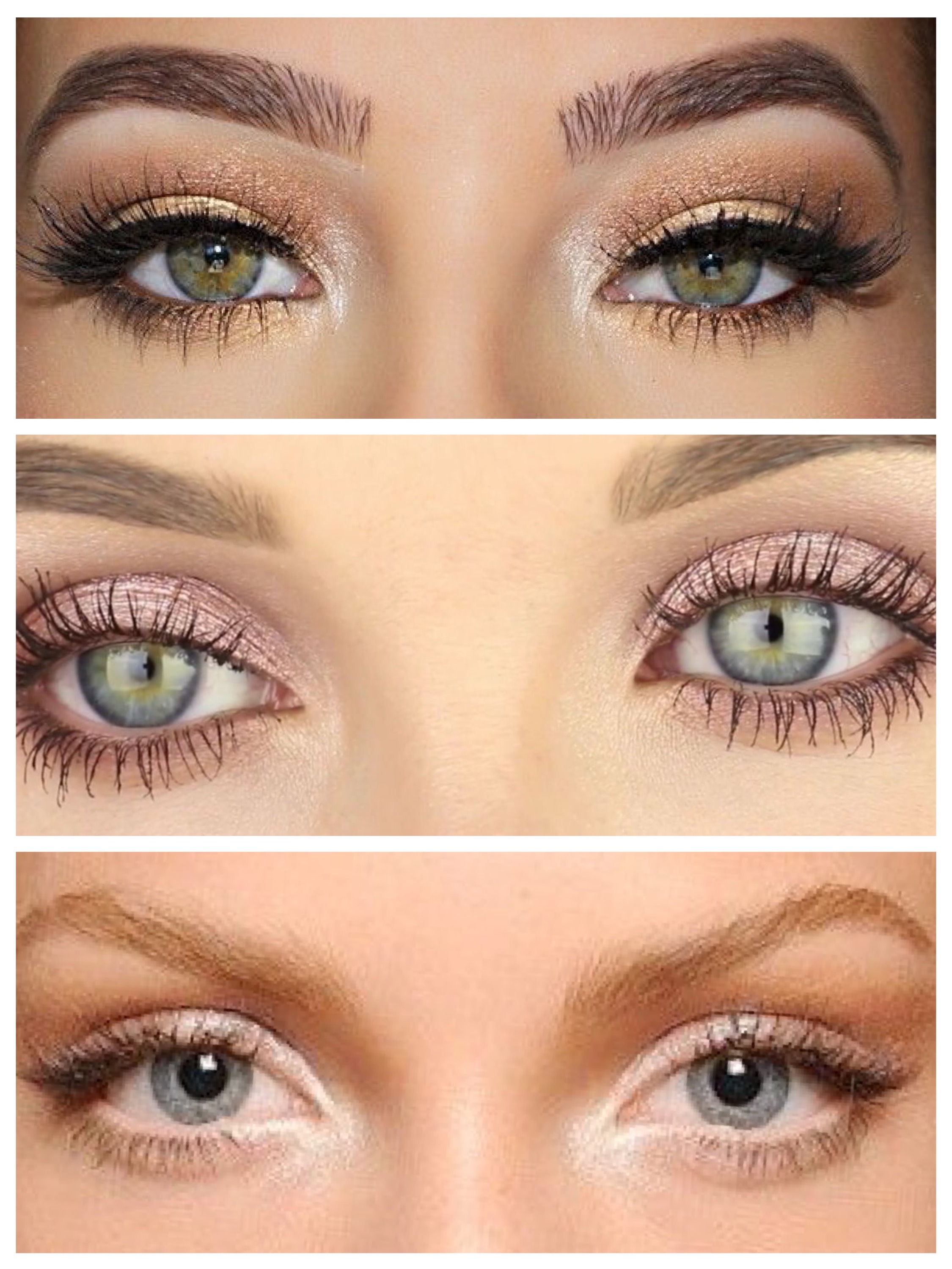 как увеличить глаза при помощи макияжа_мерцающие тени