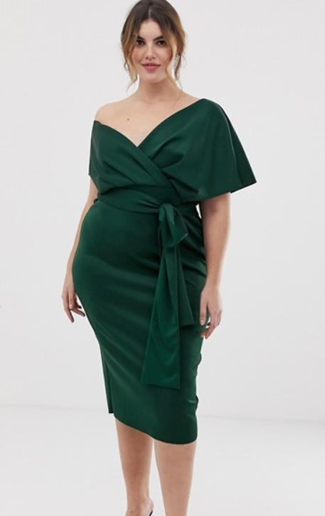 2019-01-22 09-14-03 ASOS Curve Платье миди с открытыми плечами и запахом ASOS DESIGN Curve - Google Chrome