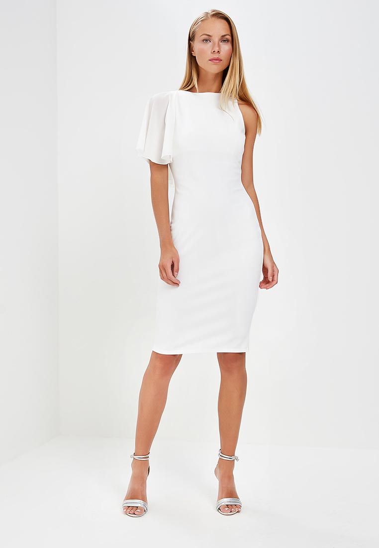 белое платье асимметрия